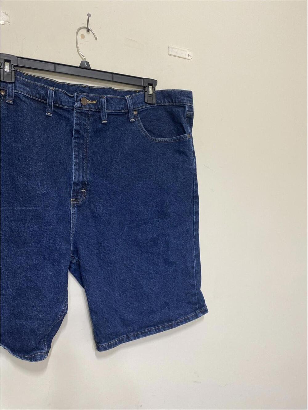 Wrangler Men's 5 Star Comfort Flex Relaxed Fit Dark Wash Jean Shorts Size 46 - Picture 3 of 12